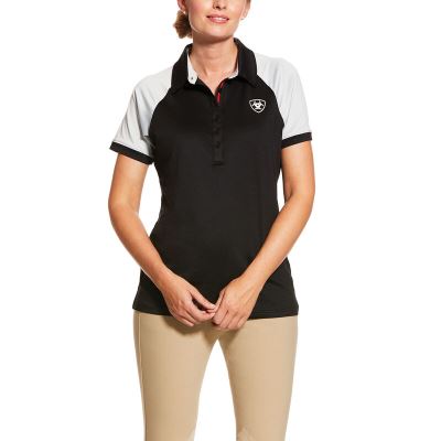 Ariat English: Team 3.0 Polo Mujer - Negras (QCZLX8297)